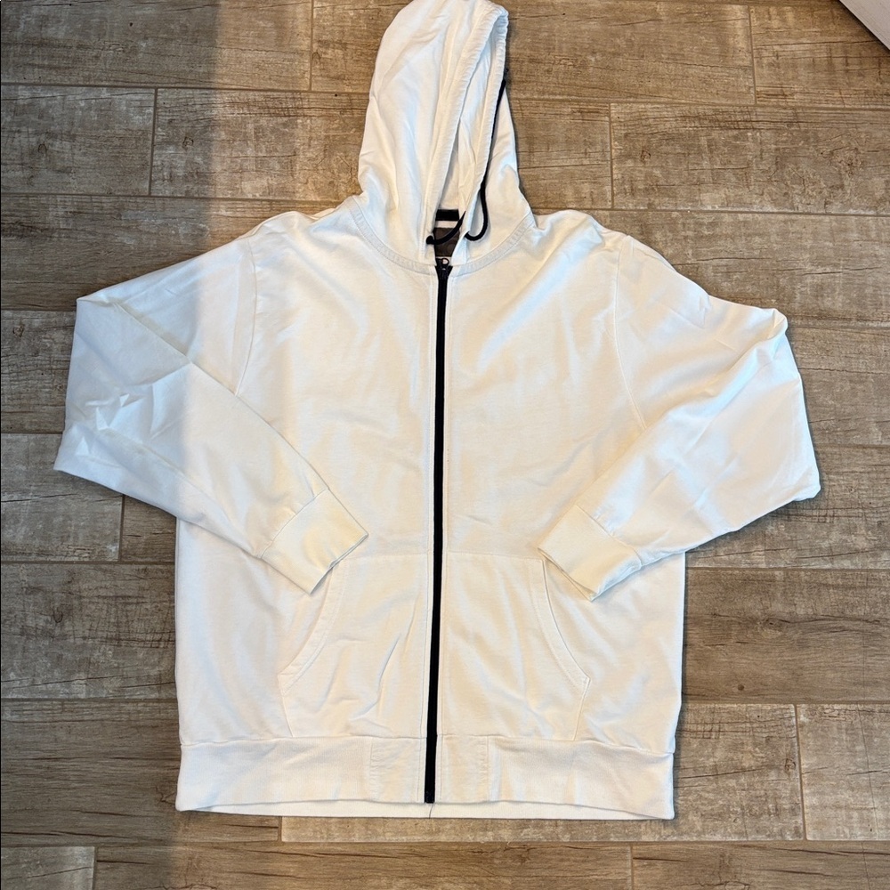 OLd Navy White Zip-Up Hoodie